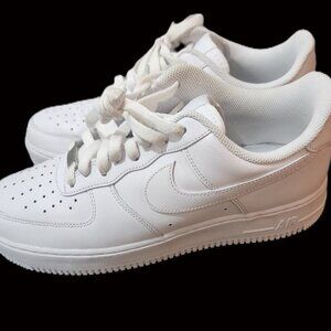 Nike White Air Force 1's Size 9